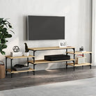 Tv-meubel met bewerkt hout en aanpasbare poten voor een stijlvolle kamer - Sonoma eiken / 1 / 197 cm - Tv-meubels