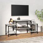 Tv-meubel met bewerkt hout en aanpasbare poten voor een stijlvolle kamer - Grijs sonoma / 1 / 117 cm - Tv-meubels