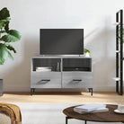 Tv-meubel met bewerkt hout en ijzeren poten voor een moderne look - Grijs sonoma / 1 - Tv-meubels