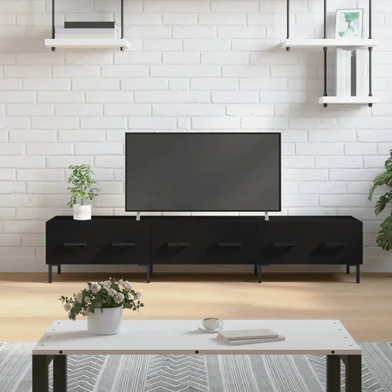 Tv-meubel met bewerkt hout en ijzeren poten voor een trendy uitstraling - Tv-meubels