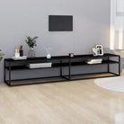 Tv-meubel met gehard glas een strak en stabiel ontwerp - Zwart / 1 / 220 cm - Tv-meubels
