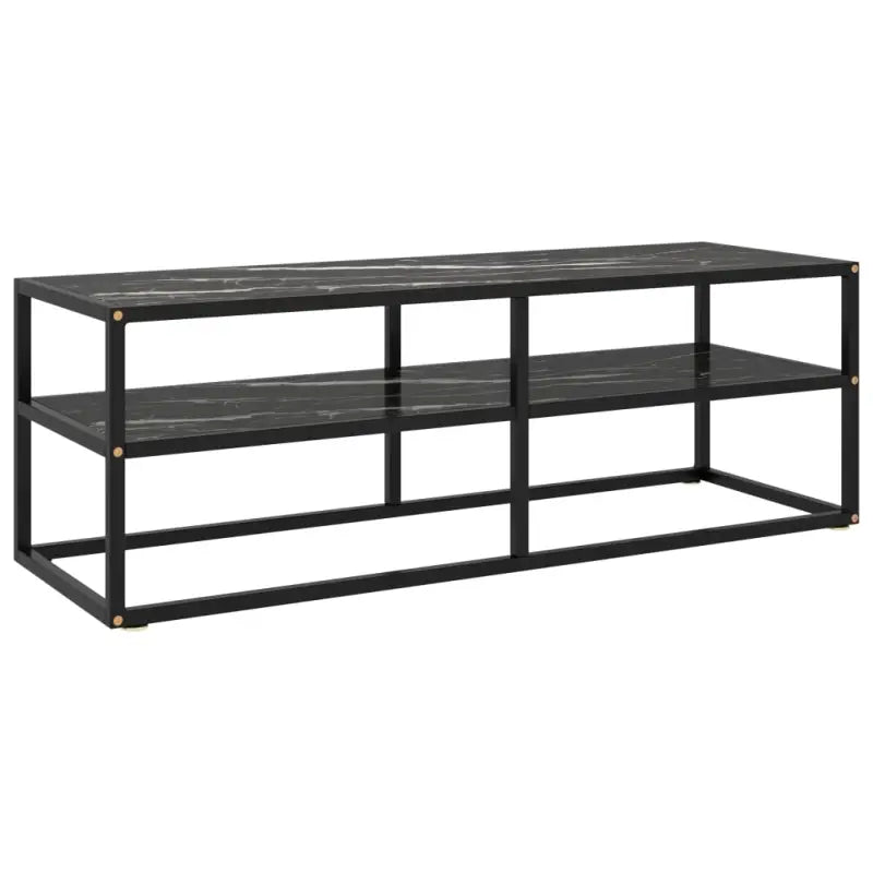 Tv-meubel met gehard glas voor een strak en stabiel interieur - marmerzwart / 1 / 120 cm - Tv-meubels