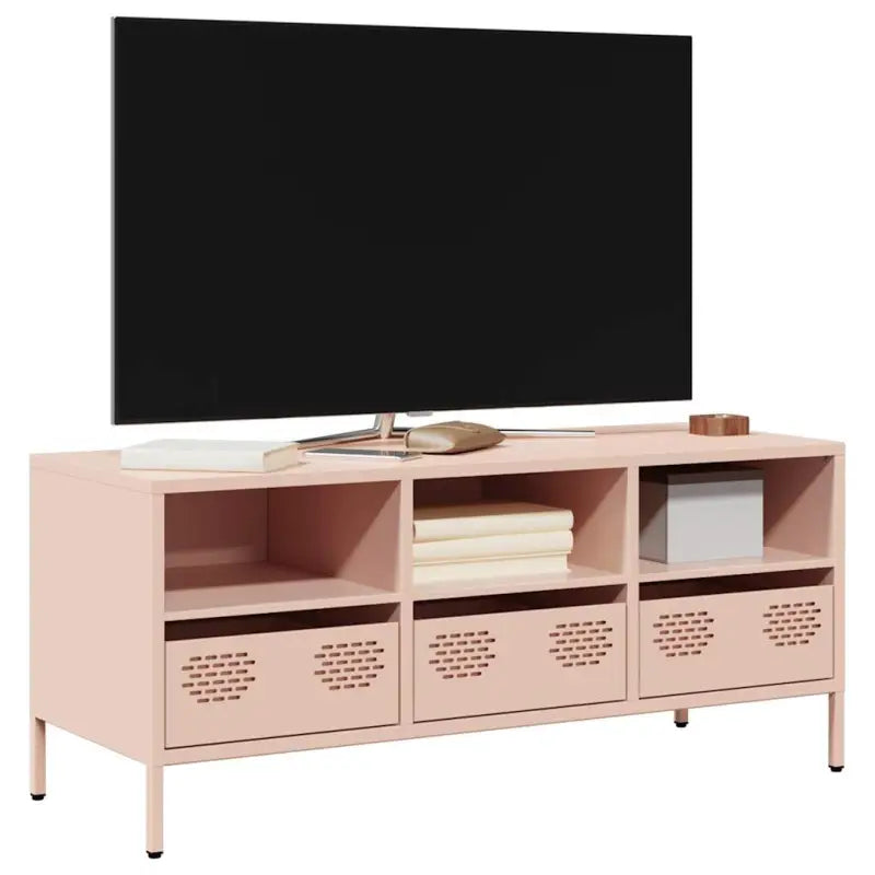 Tv-meubel met koudgewalst staal en verstelbare schroefpoten - Roze / 1 / 101.5 cm - Tv-meubels