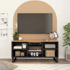 Tv-meubel met massief mangohout en bewerkt hout voor een trendy kamer - Bruin / 1 - Tv-meubels