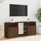 Tv-meubel met RGB LED-verlichting en duurzaam bewerkt hout - Tv-meubels