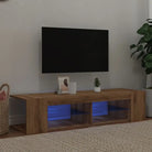 Tv-meubel met rgb led-verlichting en duurzaam ontwerp - artisanaal eikenkleurig / 1 - Tv-meubels