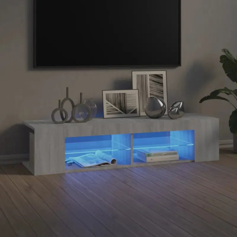 Tv-meubel met rgb led-verlichting en duurzaam ontwerp - Grijs sonoma / 1 - Tv-meubels