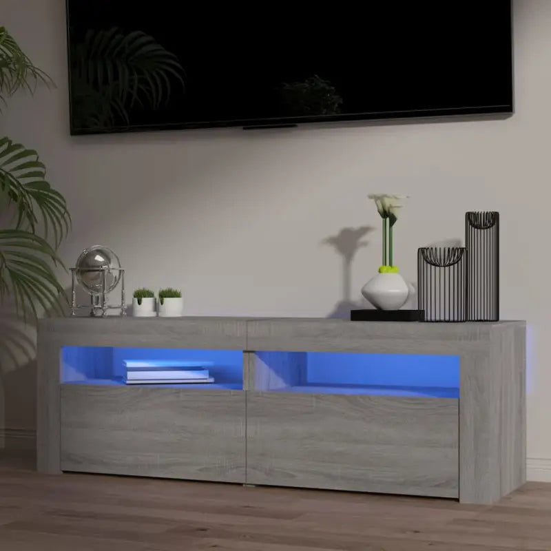 Tv-meubel met rgb led-verlichting en duurzaam ontwerp - Grijs sonoma / 1 - Tv-meubels