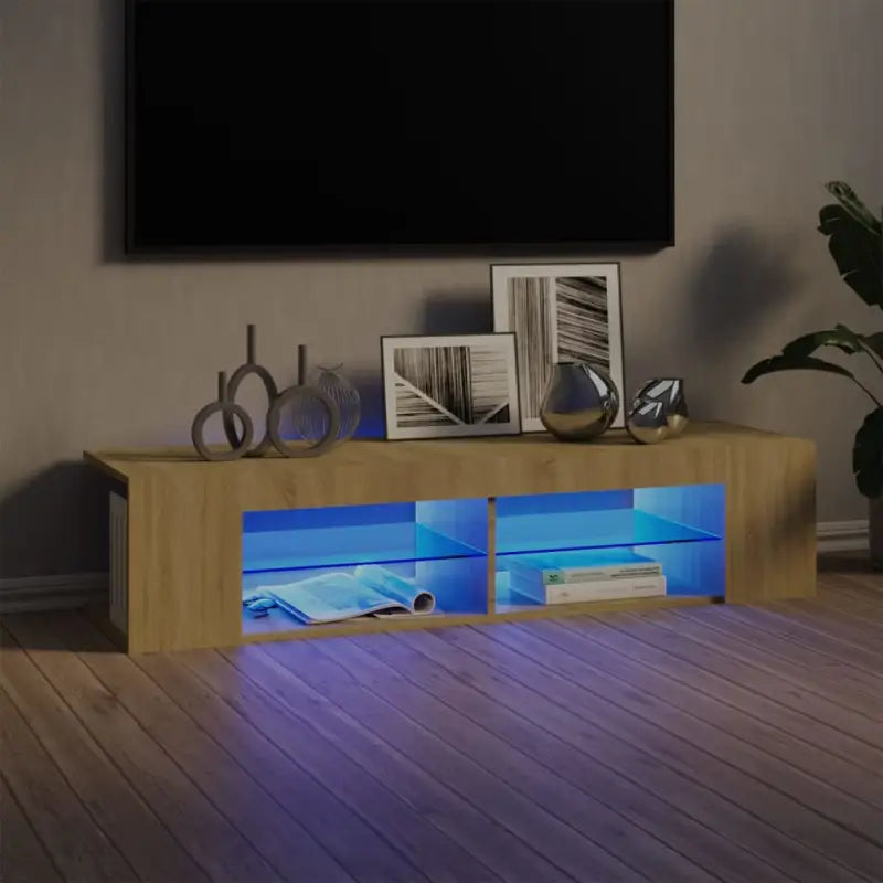 Tv-meubel met rgb led-verlichting en duurzaam ontwerp - Sonoma eiken / 1 - Tv-meubels