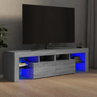 Tv-meubel met rgb led-verlichting en hoogwaardig bewerkt hout - Grijs sonoma / 1 - Tv-meubels