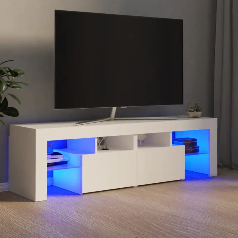 Tv-meubel met rgb led-verlichting en hoogwaardig bewerkt hout - Wit / 1 - Tv-meubels