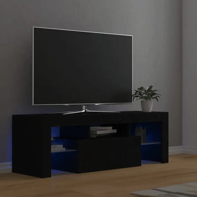 Tv-meubel met RGB LED-verlichting en modern design - Zwart / 1 - Tv-meubels