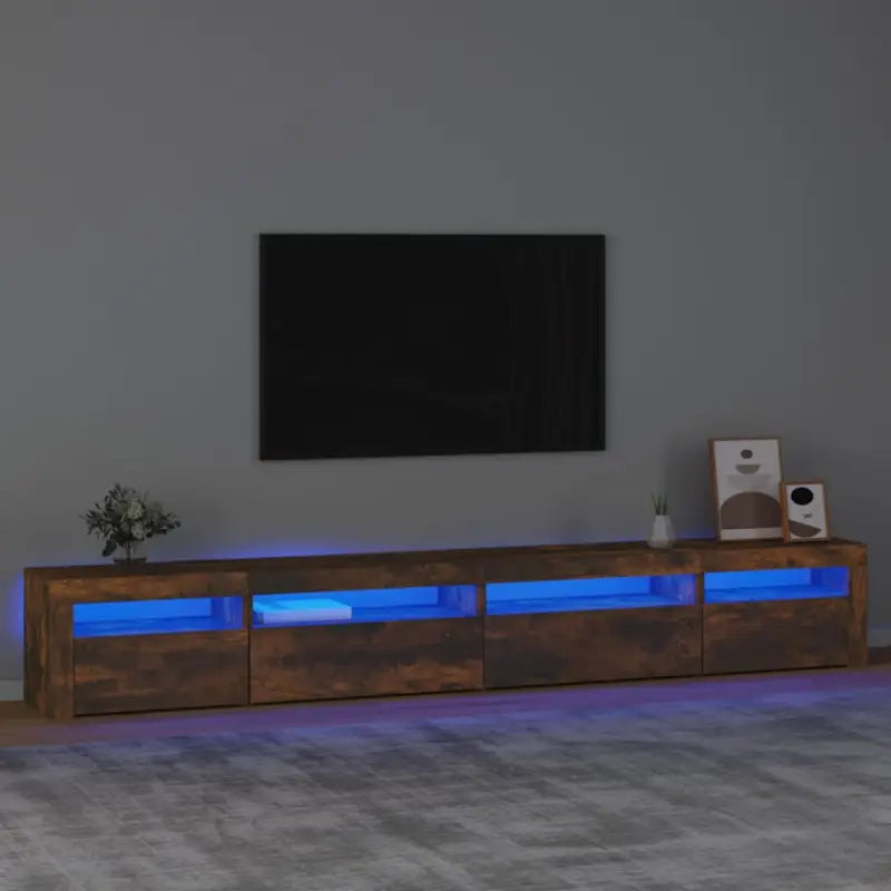 Tv-meubel met rgb led-verlichting en praktisch houten ontwerp - Tv-meubels