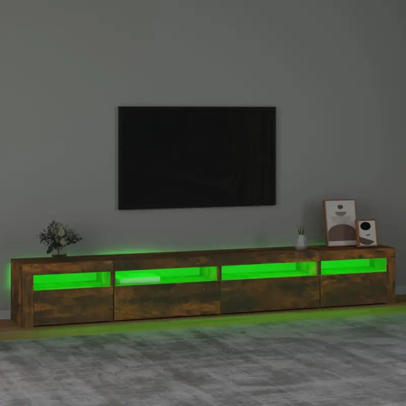 Tv-meubel met rgb led-verlichting en praktisch houten ontwerp - Tv-meubels