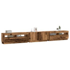 Tv-meubel met rgb led-verlichting en stevig praktisch ontwerp - Oud hout / 1 - Tv-meubels