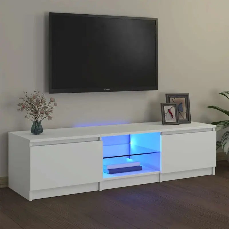 Tv-meubel met rgb led-verlichting en stevig praktisch ontwerp - Wit / 140 x 40 x 36 cm / 1 - Tv-meubels