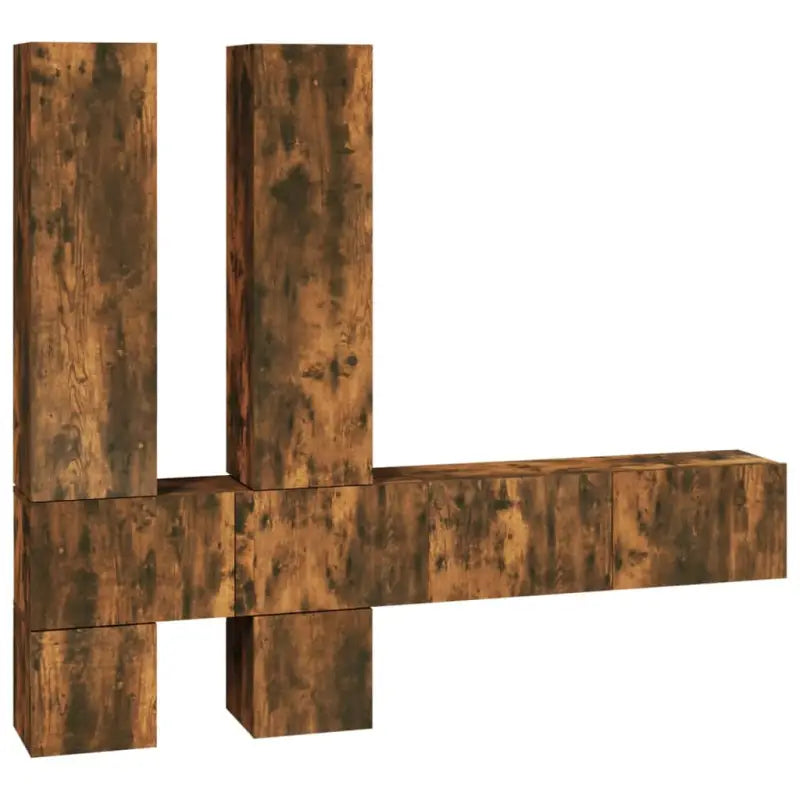 Tv-meubel met strak design van bewerkt hout dat gemakkelijk schoon - Gerookt eiken / 1 - Tv-meubels