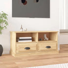 Tv-meubel van bewerkt hout in hoogglans wit voor een trendy uitstraling - Sonoma eiken / 1 - Tv-meubels