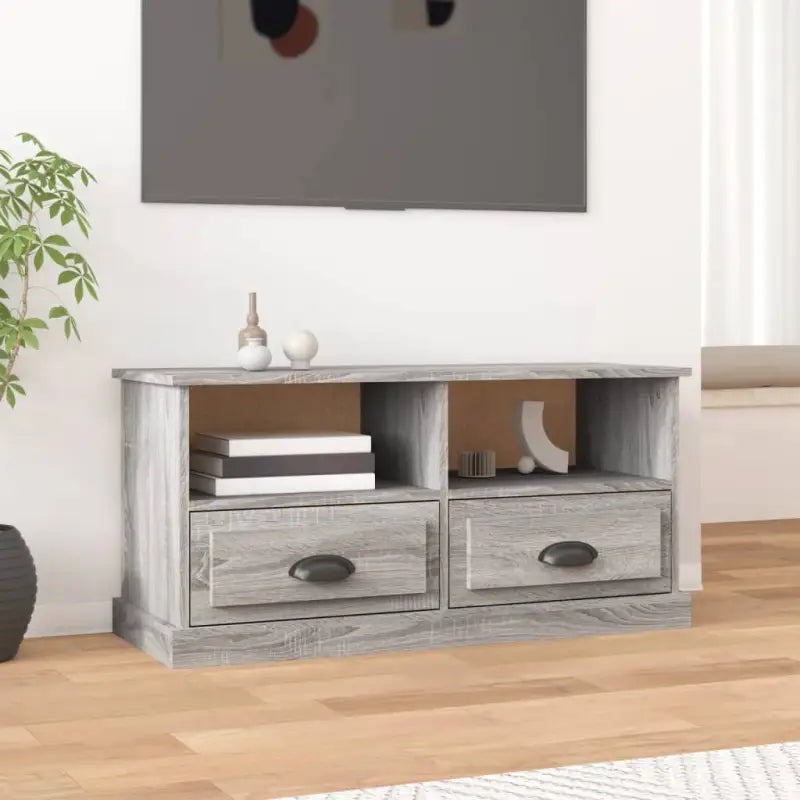 Tv-meubel van bewerkt hout in hoogglans wit voor een trendy uitstraling - Grijs sonoma / 1 - Tv-meubels