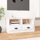 Tv-meubel van bewerkt hout in hoogglans wit voor een trendy uitstraling - Wit / 1 - Tv-meubels