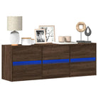 Tv-meubel van bewerkt hout in Sonoma Eiken voor duurzame opbergruimte - bruin eikenkleur / 1 / 130 cm - Tv-meubels
