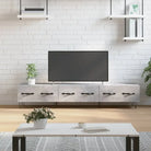 Tv-meubel van bewerkt hout met ijzeren poten voor een stijlvol interieur - Betongrijs / 1 - Tv-meubels