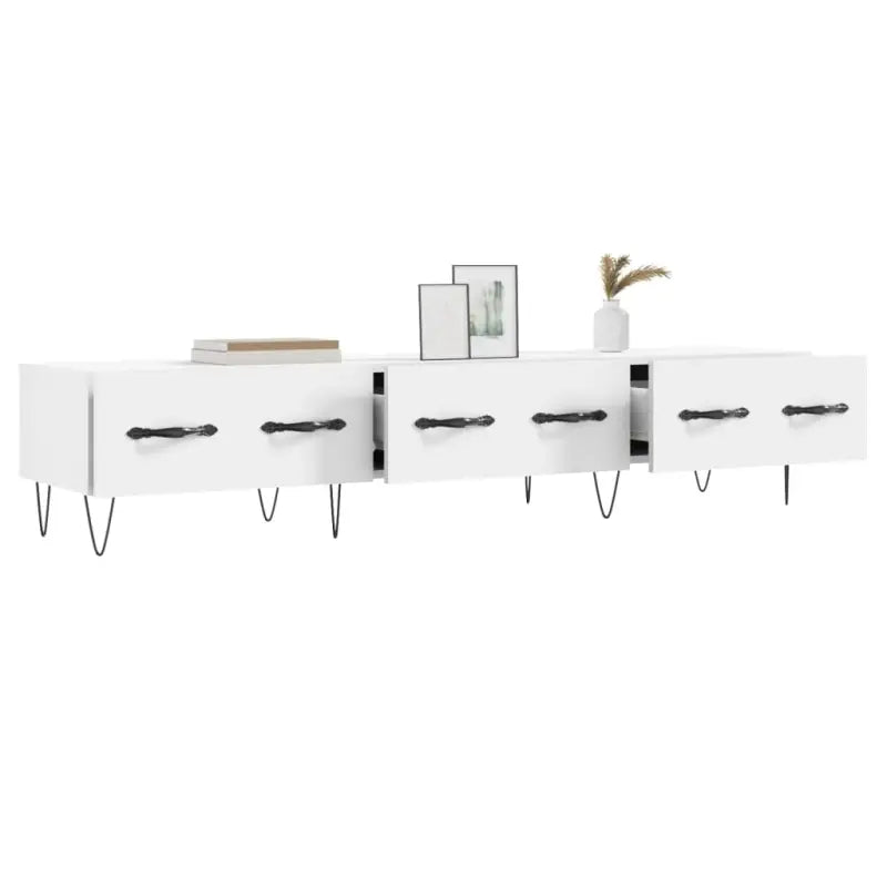 Tv-meubel van bewerkt hout met ijzeren poten voor een stijlvol interieur - Tv-meubels