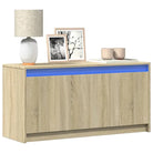Tv-meubel van bewerkt hout met LED-verlichting en stabiel ontwerp - Sonoma eiken / 1 - Tv-meubels