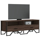 Tv-meubel van bewerkt hout met metalen handgrepen en veel opbergruimte - bruin eikenkleur / 1 - Tv-meubels