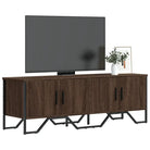 Tv-meubel van bewerkt hout met metalen handgrepen in grijs sonoma - bruin eikenkleur / 1 - Tv-meubels