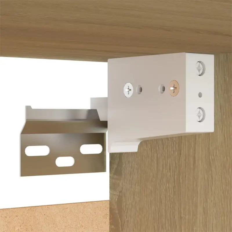Tv-meubel van bewerkt hout met muurbevestiging en tijdloos design - Tv-meubels