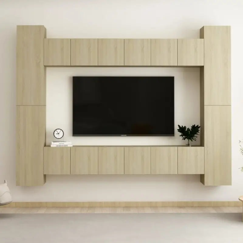 Tv-meubel van bewerkt hout met muurbevestiging en trendy design - Sonoma eiken / 1 / 60 cm - Tv-meubels