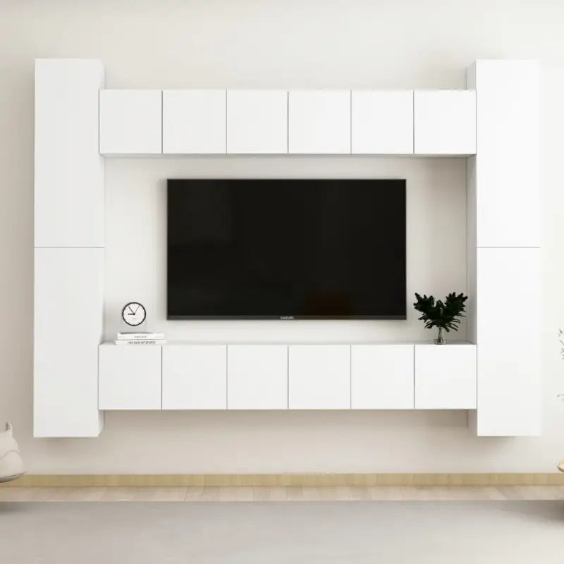 Tv-meubel van bewerkt hout met muurbevestiging en trendy design - Tv-meubels