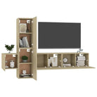 Tv-meubel van bewerkt hout met muurbevestiging voor een trendy uitstraling - Tv-meubels