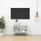 Tv-meubel van bewerkt hout met opbergruimte en muurbevestiging - Tv-meubels
