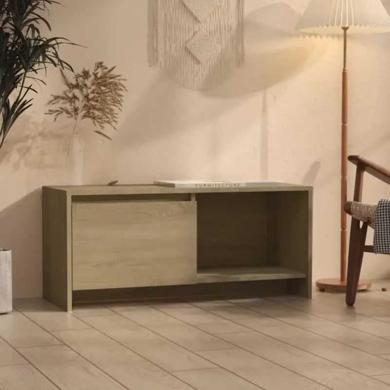 Tv-meubel van bewerkt hout met opbergruimte voor woonkamerstijl - Sonoma eiken / 1 - Tv-meubels