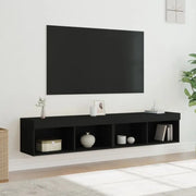 Tv-meubel van bewerkt hout met RGB LED-verlichting en stijlvol design - Tv-meubels
