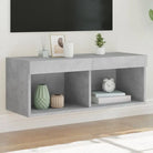 Tv-meubel van bewerkt hout met RGB LED-verlichting en stijlvol design - Betongrijs / 1 / 80 cm - Tv-meubels