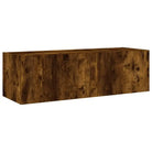 Tv-meubel van bewerkt hout met RGB LED-verlichting in gerookt eiken - Tv-meubels