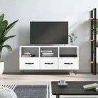 Tv-meubel van bewerkt hout met stevige ijzeren poten - Wit / 1 - Tv-meubels