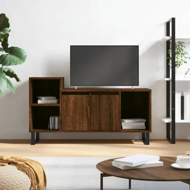 Tv-meubel van bewerkt hout met trendy en praktisch design - bruin eikenkleur / 1 - Tv-meubels