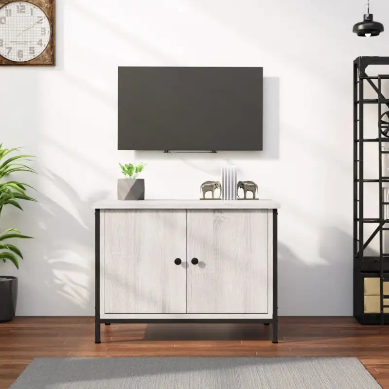 Tv-meubel van bewerkt hout met trendy en praktisch ontwerp - Grijs sonoma / 1 / 60 cm - Tv-meubels