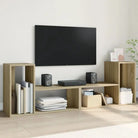 Tv-meubel van bewerkt hout met veel opbergruimte voor woon- of slaapkamer - Sonoma eiken / 1 / 75 cm - Tv-meubels