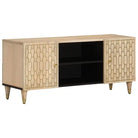 Tv-meubel van massief mangohout met trendy en praktisch design - Bruin / 1 - Tv-meubels