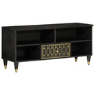 Tv-meubel van massief mangohout met trendy en stevig design - Zwart / 1 - Tv-meubels