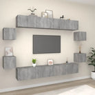 Tv-meubels in grijs sonoma met bewerkt hout voor een stijlvolle woonkamer - Grijs sonoma / 8 / 100 cm - Tv-meubels