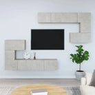 Tv-meubels met bewerkt hout die gemakkelijk schoon te maken - Betongrijs / 1 / 80 cm - Tv-meubels