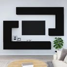 Tv-meubels met bewerkt hout die gemakkelijk schoon te maken - Zwart / 1 / 100 cm - Tv-meubels