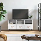 Tv-meubels met bewerkt hout en ijzeren poten voor een trendy uitstraling - Hoogglans wit / 1 - Tv-meubels