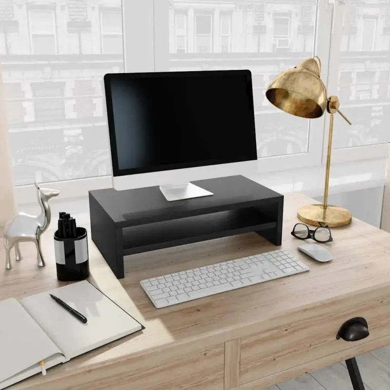 Tv-meubels met bewerkt hout met minimalistisch ontwerp - Zwart / 1 - Tv-meubels